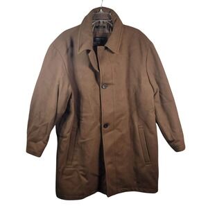 Claiborne Outerwear Brown 100% Wool Blend Overcoat‎ Women's XL